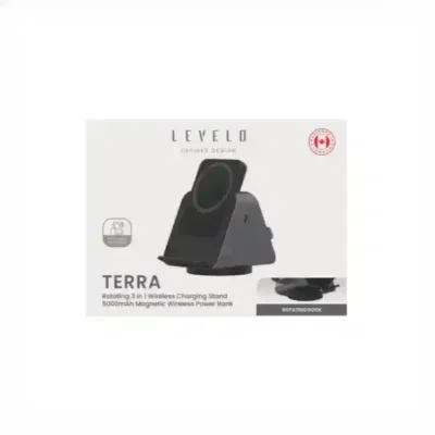 شارژر وایرلس و پاور بانک 5000 سه کاره لولو Levelo TERRA Wireless Charging with Portable Power Bank 3