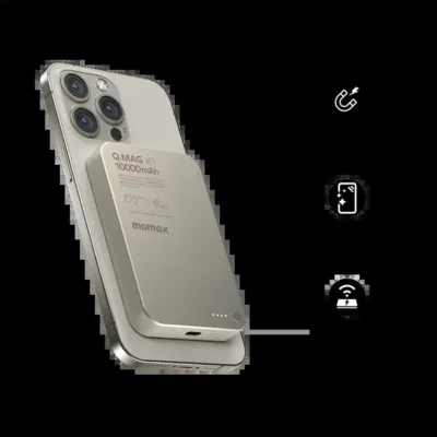 پاوربانک مگنتی 10000 مومکس Momax Q.Mag X1 Magnetic Wireless Power Bank IP117A 4