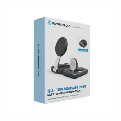 شارژر وایرلس رو میزی 3 کاره پاورولوژی Powerology Qi2-15W Magsafe PWCUWC027 3