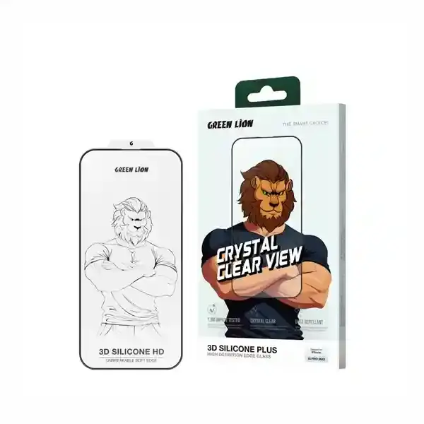 گلس آیفون 16 و 15 گرین لاین Green Lion 3D Silicone Plus iPhone 16 & 15