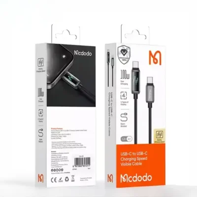 کابل شارژ دو سر تایپ سی 100 وات 1.2 متر مک دودو Mcdodo Type-C To Type-C Charging Speed Visible Cable CA-4250 6