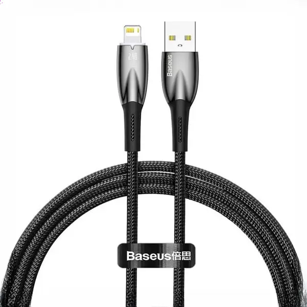 کابل شارژ لایتنینگ 2 متر بیسوس Baseus Glimmer Fast Charging Data Cable CADH000301