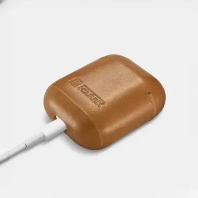 کاور ایرپاد 1/2 چرم ایکارر ICARER Air Pods Protective Leather Case IAP018 2