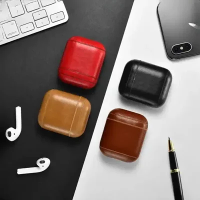 کاور ایرپاد 1/2 چرم ایکارر ICARER Air Pods Protective Leather Case IAP018 6