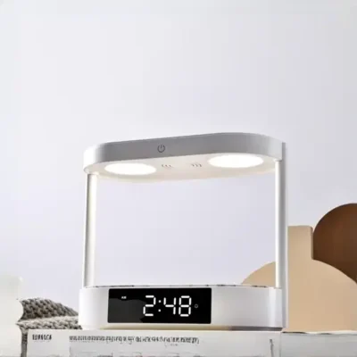 شارژر وایرلس و چراغ خواب پرودو Porodo Bedside Lamp Wireless Charging Digital Clock PD-BLWCDC 2