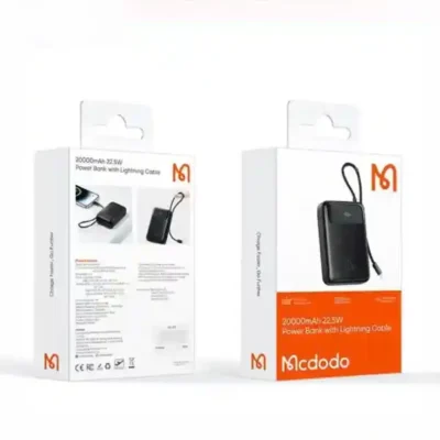 پاوربانک 22.5 وات 20000 همراه با کابل لایتنینگ مک دودو Mcdodo Power Bank With Lightning Cable MC-3710 2