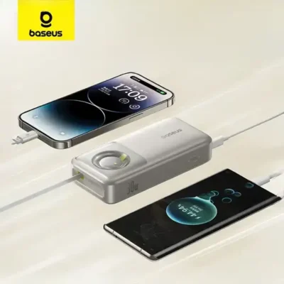 پاوربانک 30 وات 20000 با کابل لایتنینگ همراه بیسوس Baseus Nomos Power Bank PPLSL01-20 6