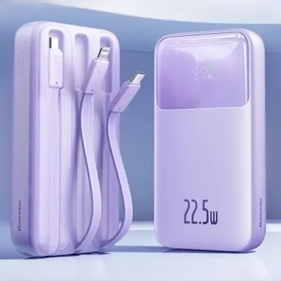 پاوربانک 22.5 وات 10000 با کابل همراه بیسوس Baseus Comet Power Bank PPMD2-10 2