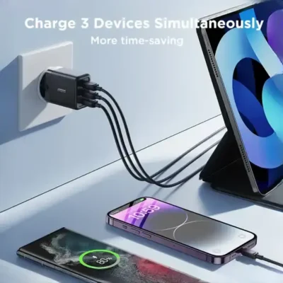 آداپتور 3 پورت 17 وات جویروم Joyroom Smart Charger JR-TCN02EU 2