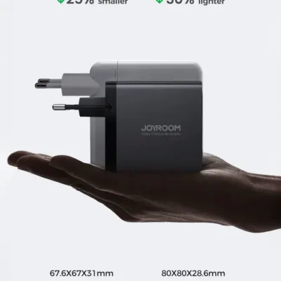 آداپتور شارژ 4 پورت 100 وات با کابل جویروم JOYROOM GaN Ultra JR-TCG04 3