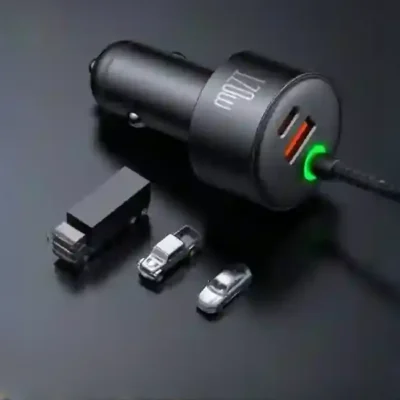 شارژر فندکی 120 وات با دو کابل متصل مک دودو Mcdodo 4 in 1 car charger CC-0370 5