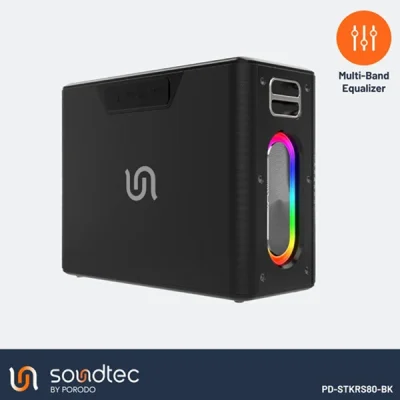 اسپیکر بلوتوثی پرودو Porodo Soundtec QUANTUM PD-STKRS80-BK 4