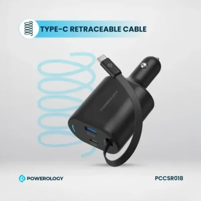 شارژرفندکی 70 وات با کابل پاورولوژی Powerology Car Charger 70W PCCSR018 6