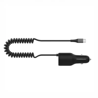 شارژرفندکی 45 وات با کابل پاورولوژی Powerology Car Charger 45W PCCSR015 2