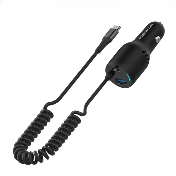 شارژرفندکی 45 وات با کابل پاورولوژی Powerology Car Charger 45W PCCSR015