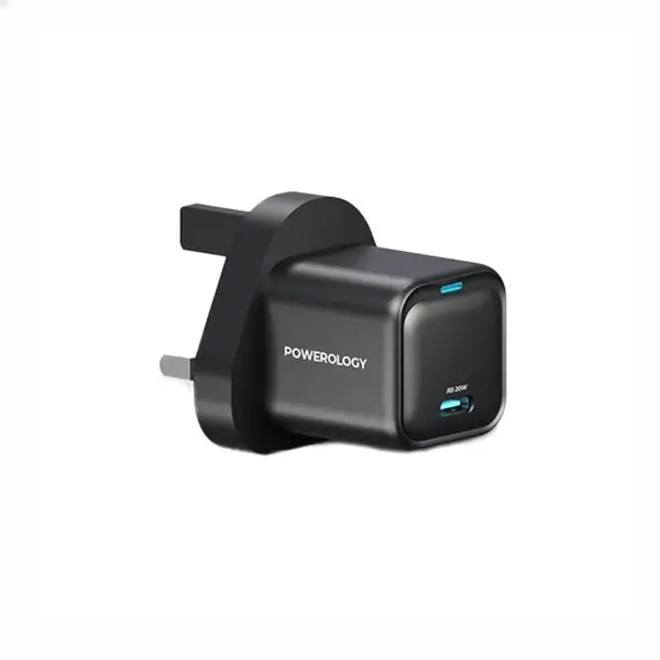 آداپتور شارژ 20 وات پاورولوژی Powerology Ultra-Compact GaN Charger PWCUQC016