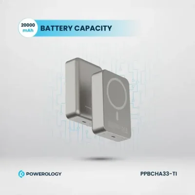 پاوربانک مگ سیف 20000 پاورولوژی Powerology Magsafe Aluminum Power Bank PPBCHA33 11