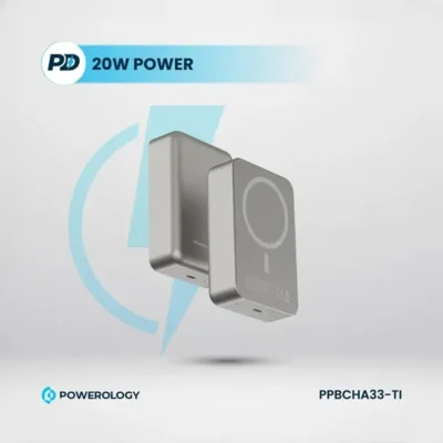 پاوربانک مگ سیف 20000 پاورولوژی Powerology Magsafe Aluminum Power Bank PPBCHA33 8