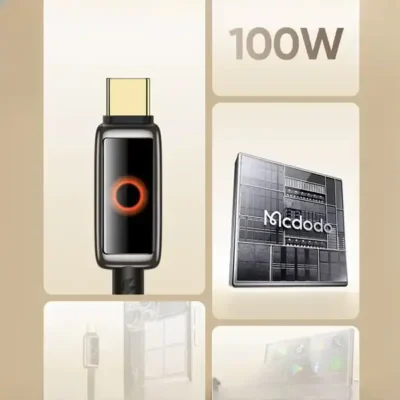 کابل شارژ دوسر تایپ سی 100 وات مک دودو Mcdodo CA-668 100W USB-C to USB-C Auto Power Off Cable 3