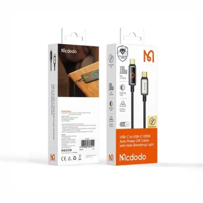 کابل شارژ دوسر تایپ سی 100 وات مک دودو Mcdodo CA-668 100W USB-C to USB-C Auto Power Off Cable 7