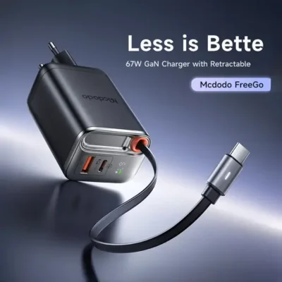 آداپتور 67 وات با کابل تایپ سی مک دودو Mcdodo FreeGo GaN Charger CH-4100 2