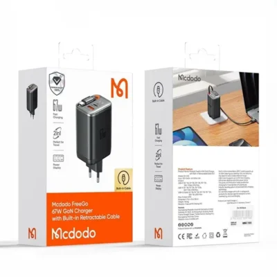 آداپتور 67 وات با کابل تایپ سی مک دودو Mcdodo FreeGo GaN Charger CH-4100 7