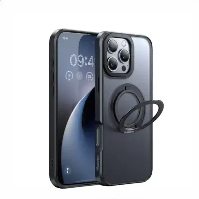 قاب آیفون 16 پرومکس مگسیف دار با پایه مک دودو Mcdodo Iphone 16 pro max Protective Case With Magnetic Structure PC-4933
