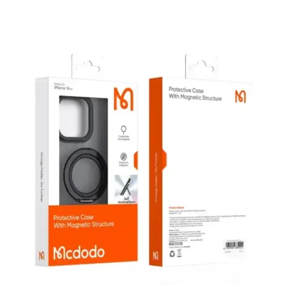 قاب آیفون 16 پرومکس مگسیف دار با پایه مک دودو Mcdodo Iphone 16 pro max Protective Case With Magnetic Structure PC-4933 7