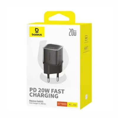 آداپتور شارژ دیواری 20 وات بیسوس Baseus GaN5S 20W Type-C Fast Charger CCAN20E5-S 3