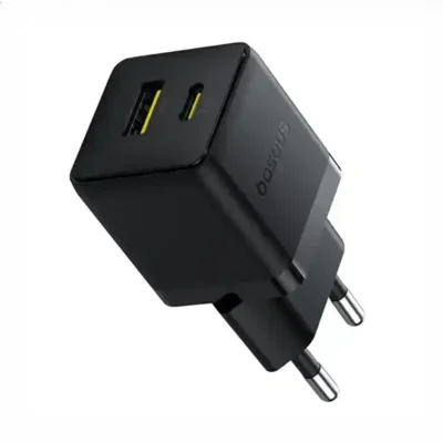 آداپتور شارژ 20 وات دو پورت با کابل بیسوس BASEUS Palm USB+Type-C Dual Port CCZC20UE 3
