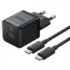 آداپتور شارژ دو پورت 30 وات با کابل Baseus Palm Fast Charger 30W Type-C+USB CCZC30UE