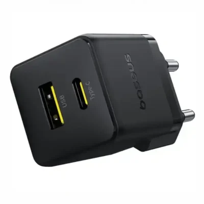 آداپتور شارژ دو پورت 30 وات با کابل Baseus Palm Fast Charger 30W Type-C+USB CCZC30UE 6