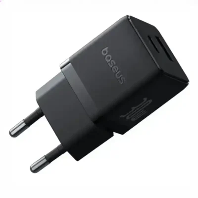 آداپتور شارژ دو پورت 30 وات با کابل Baseus Palm Fast Charger 30W Type-C+USB CCZC30UE 7