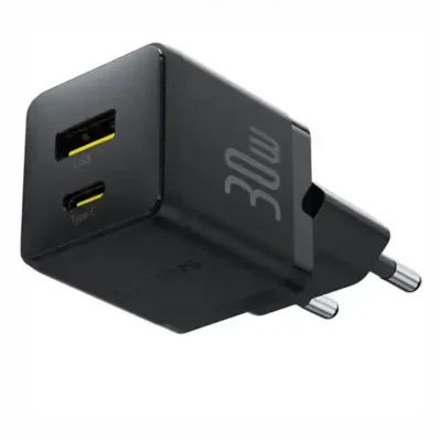آداپتور شارژ دو پورت 30 وات با کابل Baseus Palm Fast Charger 30W Type-C+USB CCZC30UE 9