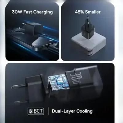 آداپتور دیواری 30 وات بیسوس Baseus GaN5S Fast Charger CCGAN30E5-S 11