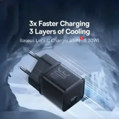 آداپتور دیواری 30 وات بیسوس Baseus GaN5S Fast Charger CCGAN30E5-S 3