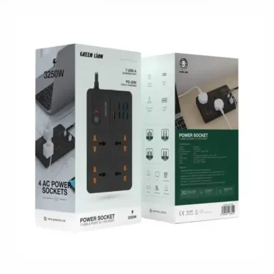 چندراهی برق 3250 وات گرین لاین Power Socket 7 USB-A Port & 1 PD Port GNPS7UPDUKBK 2