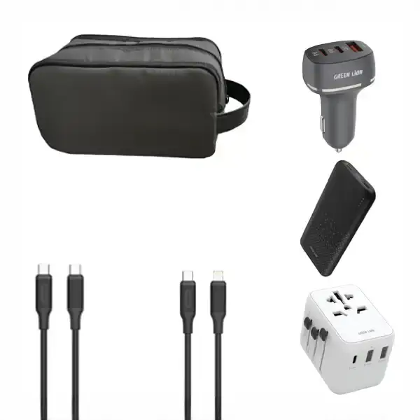 کیف مسافرتی لوازم جانبی گرین لاین Green Lion Combo Travel Bag 6 IN 1 Kit GNCTRV6N1BAG