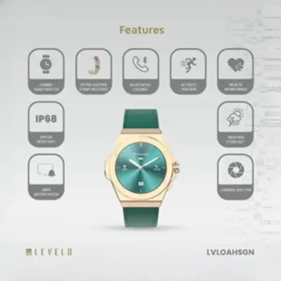 ساعت هوشمند لولو Levelo Oak Automatique Hybrid Smart Watch LVLOAHSBK 13
