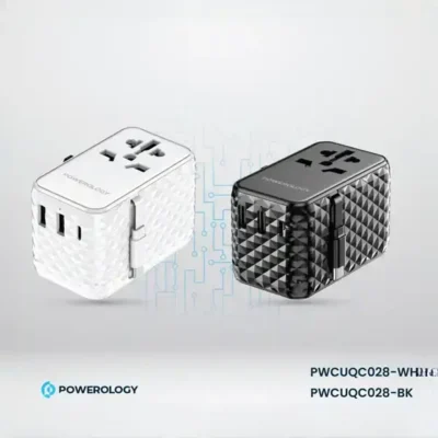 شارژر چند کاره با کابل جمع شونده پاورولوژی Powerology GaN Universal Charger Retractable PWCUQC028 7