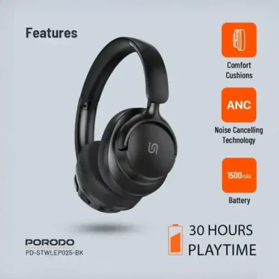 هدست بیسیم پرودو Porodo Soundtec Zen Active Noise-Cancellation Headphone PD-STWLEP025 7