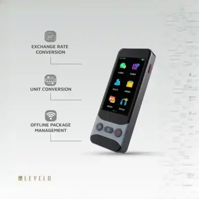 دستگاه مترجم صوتی همراه آنلاین لولو Levelo FluentLink Offline & Online Voice Translator LVLFLVTGY 5