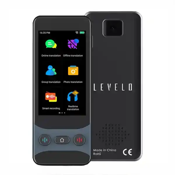 دستگاه مترجم صوتی همراه آنلاین لولو Levelo FluentLink Offline & Online Voice Translator LVLFLVTGY