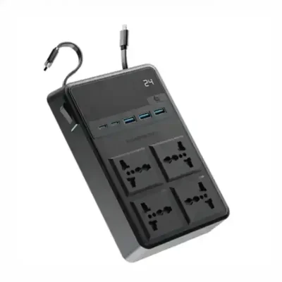 چندراهی برق 2500 وات به همراه کابل جمع شونده پاورولوژی Powerology Power Strip PWCUQC029