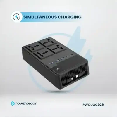 چندراهی برق 2500 وات به همراه کابل جمع شونده پاورولوژی Powerology Power Strip PWCUQC029 6