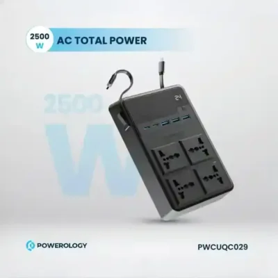 چندراهی برق 2500 وات به همراه کابل جمع شونده پاورولوژی Powerology Power Strip PWCUQC029 8