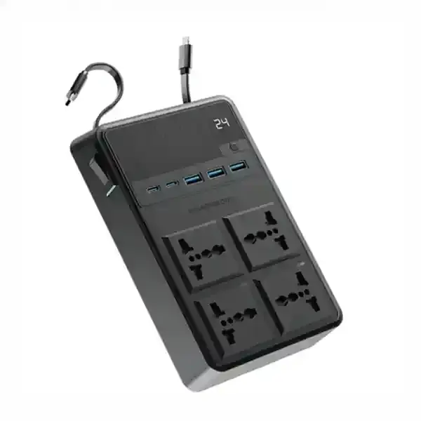 چندراهی برق 2500 وات به همراه کابل جمع شونده پاورولوژی Powerology Power Strip PWCUQC029