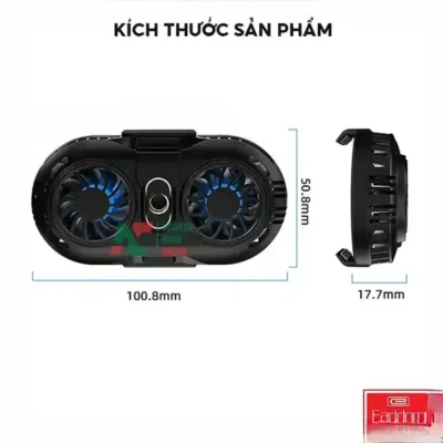 فن گوشی موبایل مخصوص گیمینگ ارلدام Earldom ET-F05 Mobile Gaming Cooling Pad 3
