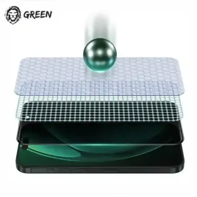 گلس حریم شخصی تمام صفحه گرین لاین آیفون Green Lion Diego Pet Privacy iPhone 15/16 3