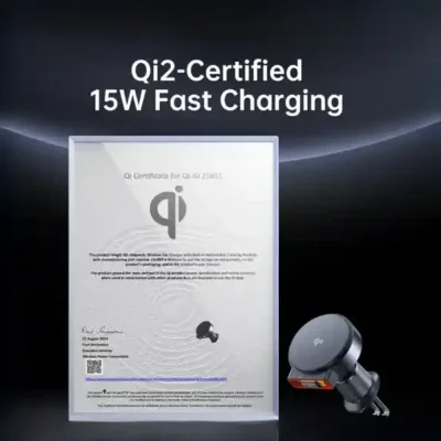 هولدر وایرلس رو داشبوردی و دریچه کولری مک دودو Mcdodo MagQ Qi2 Magnetic Wireless Car Charger CH-0090 11